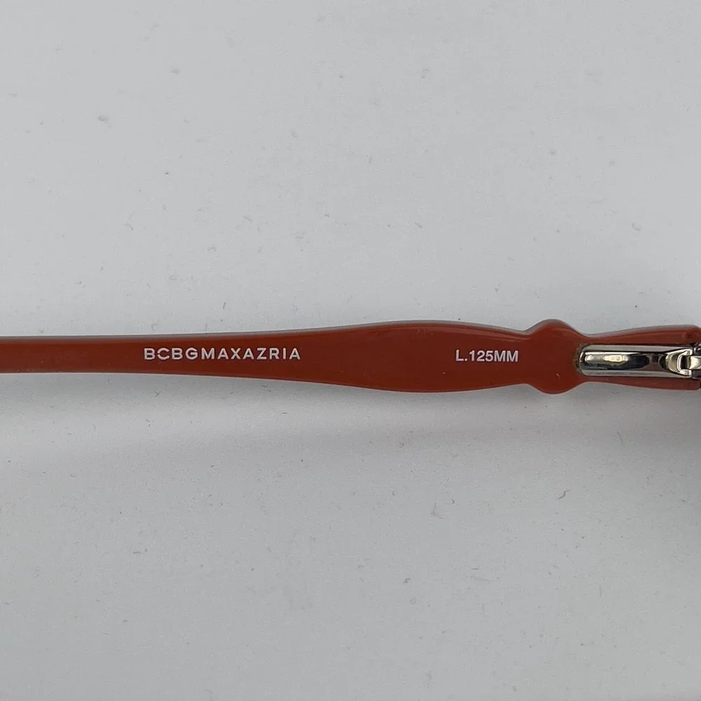 BCBGMAXAZRIA Belinda Unisex Eyeglasses Frame Brown Plastic Half Rim 48-17-125 mm